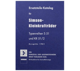 Ersatzteilkatalog, Ersatzteilliste Simson S51 und Schwalbe KR51/2 - Ausgabe 1981 