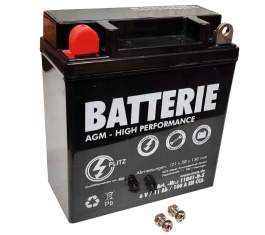 AGM-Batterie - 6V 11Ah - (Vlies - wartungsfrei) - S51, SR50 