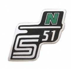 Aufkleber / Schriftzug "S51 N" für Seitendeckel, N=grün 
