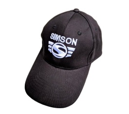 Basecap, schwarz - mit 3D SIMSON-Logo in weiß 
