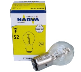 Biluxlampe NARVA 12V 35/35W BA20d - Scheinwerfer 