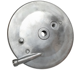 Bremsschild hinten für innenliegenden Bremshebel - mit Loch für Bremskontakt - KR51/1 