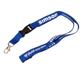 Schlüsselband, blau - Aufdruck weiß: "SIMSON" 