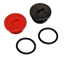 SET: Verschlußschraube - rot und schwarz - inkl. 2 x O-Ring - 1. Wahl 
