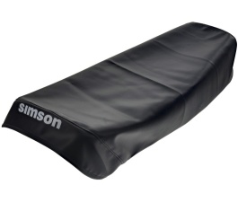 Sitzbezug "SIMSON" - schwarz, glatt - SR50 
