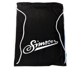 Sportbeutel - schwarz, mit Kordelzugverschluss - 100% Baumwolle - Motiv: SIMSON 