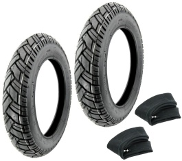 Vee Rubber Reifen - SET 2 Stück - Reifen 3,00 x 12 (VRM-094) 43J + Schläuche 