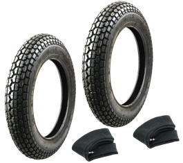 Vee Rubber Reifen - SET 2 Stück - Reifen 3,00 x 12 (VRM-220) 47J + Schläuche 