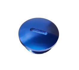 Verschlußschraube - Alu blau (Kupplungseinstellung) - ohne O-Ring 