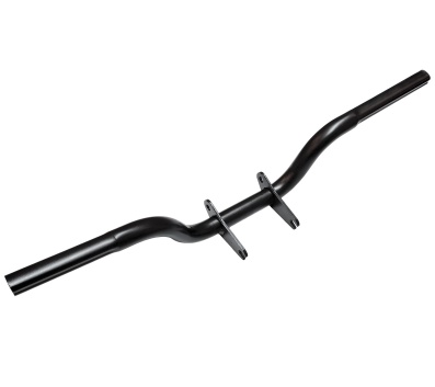 Fußrastenträger Enduro (rechts 3 cm verlängert) - verstärkt - schwarz grundiert 