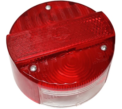 Rücklichtkappe ø 120 mm für Bremsschlußkennzeichenleuchte BSKL, - rot - 3 Schrauben - Lichtaustritt 8522.21-200 