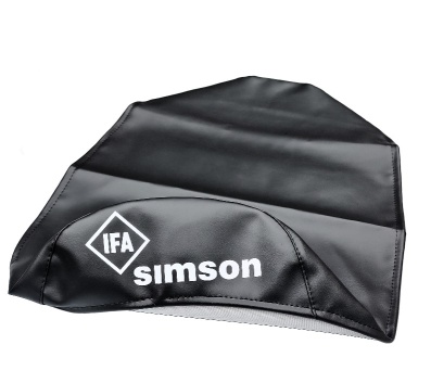 Sitzbezug "IFA SIMSON" - schwarz, glatt - S51, Schwalbe 