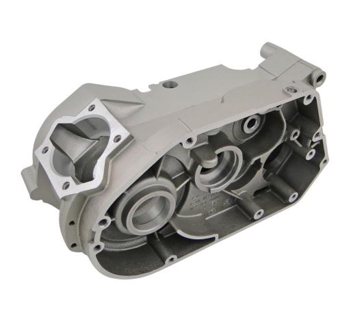 Gehäuse - Motorgehäuse für Simson Motor M741-743 (75km/h) - silbermetallic lackiert - gebohrt auf ø 53,1 mm für dicke Buchse
